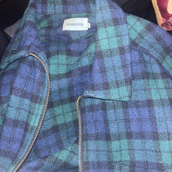 TAYLOR STITCH Jacket Mens 40 Coit Coat Blackwatch Tartan Plaid Blue Green - Picture 5 of 5